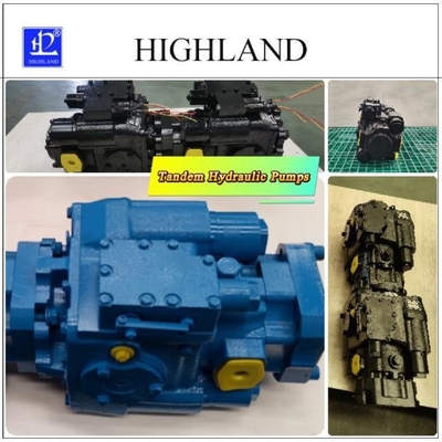Harvester Tandem Hydraulikpumpen Schwarz Blau Gusseisen Komponenten